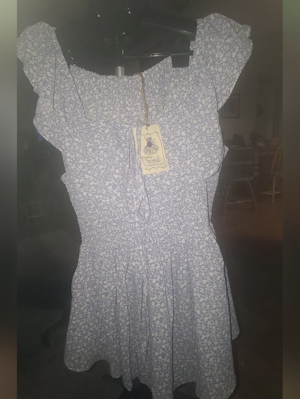 Women’s EASEL 2-piece Lavender Floral Tiered Skirt & Top Small